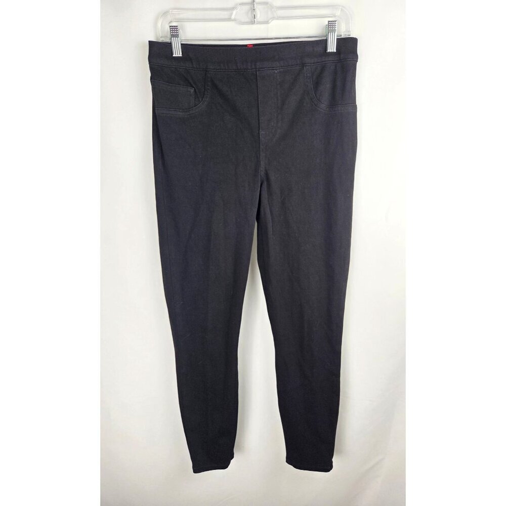 Spanx Black Ankle Jean Leggings Large Cotton‎ Blend Stretch Slim Fit Slimming